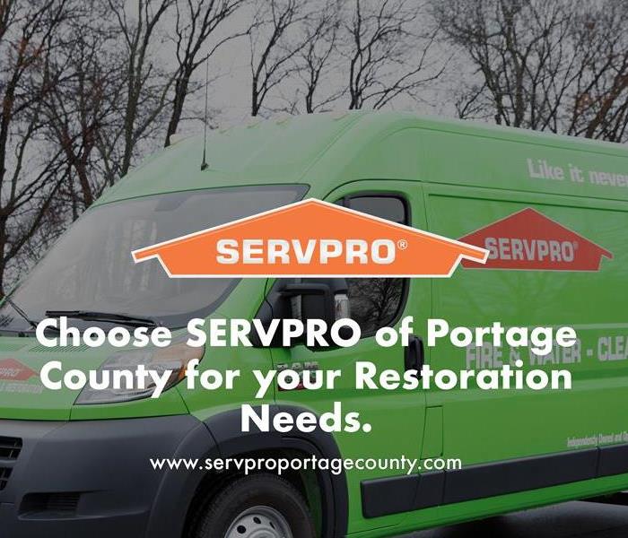  Orange SERVPRO  house logo on image with Green SERVPRO truck 